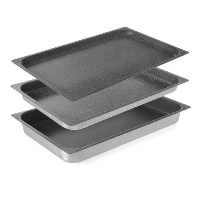 Hliníkový podnos s nepřilnavým povrchem GN 1/1, HENDI, GN 1/1, 530x325x(H)40mm | 805541